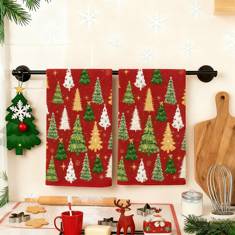 Brighthowl Christmas Tree Absorbent Multi-use Towel