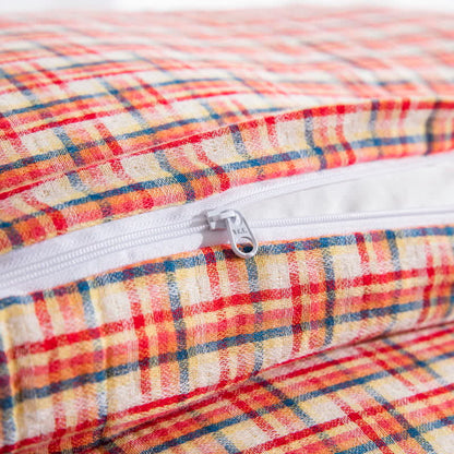 Brighthowl Cozy Plaid 100% Cotton Duvet Cover Set (3PCS)