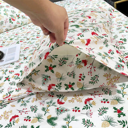 Brighthowl Christmas Festive Botanical Sheet Set