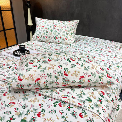 Brighthowl Christmas Festive Botanical Sheet Set
