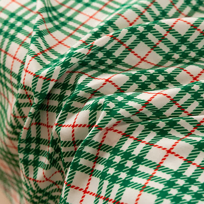 Brighthowl Classic Christmas Gingham Sheet Set