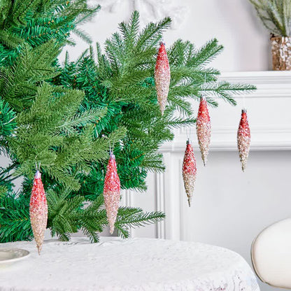 Brighthowl Gradient Glitter Christmas Tree Ornament Set