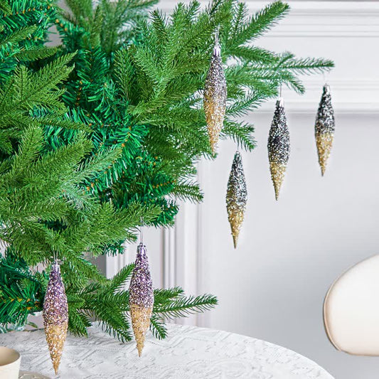 Brighthowl Gradient Glitter Christmas Tree Ornament Set