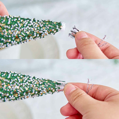 Brighthowl Gradient Glitter Christmas Tree Ornament Set