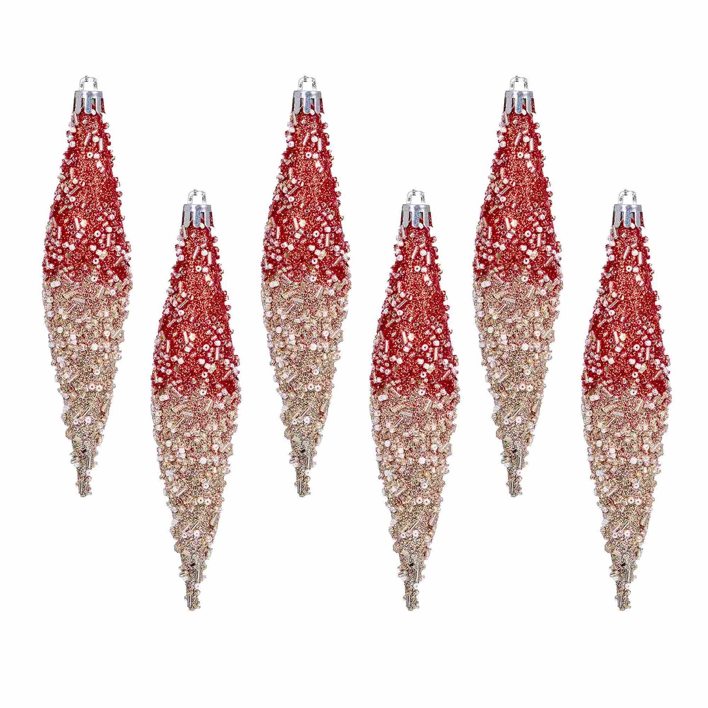 Brighthowl Gradient Glitter Christmas Tree Ornament Set