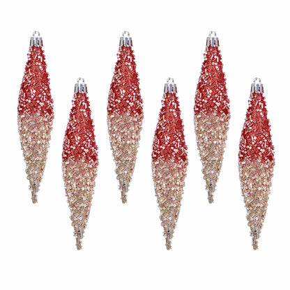 Brighthowl Gradient Glitter Christmas Tree Ornament Set