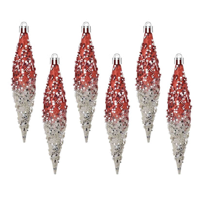 Brighthowl Gradient Glitter Christmas Tree Ornament Set