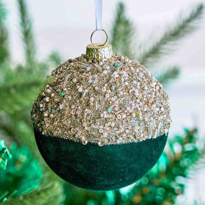 Brighthowl Christmas Velvet Balls With Glitter Accents