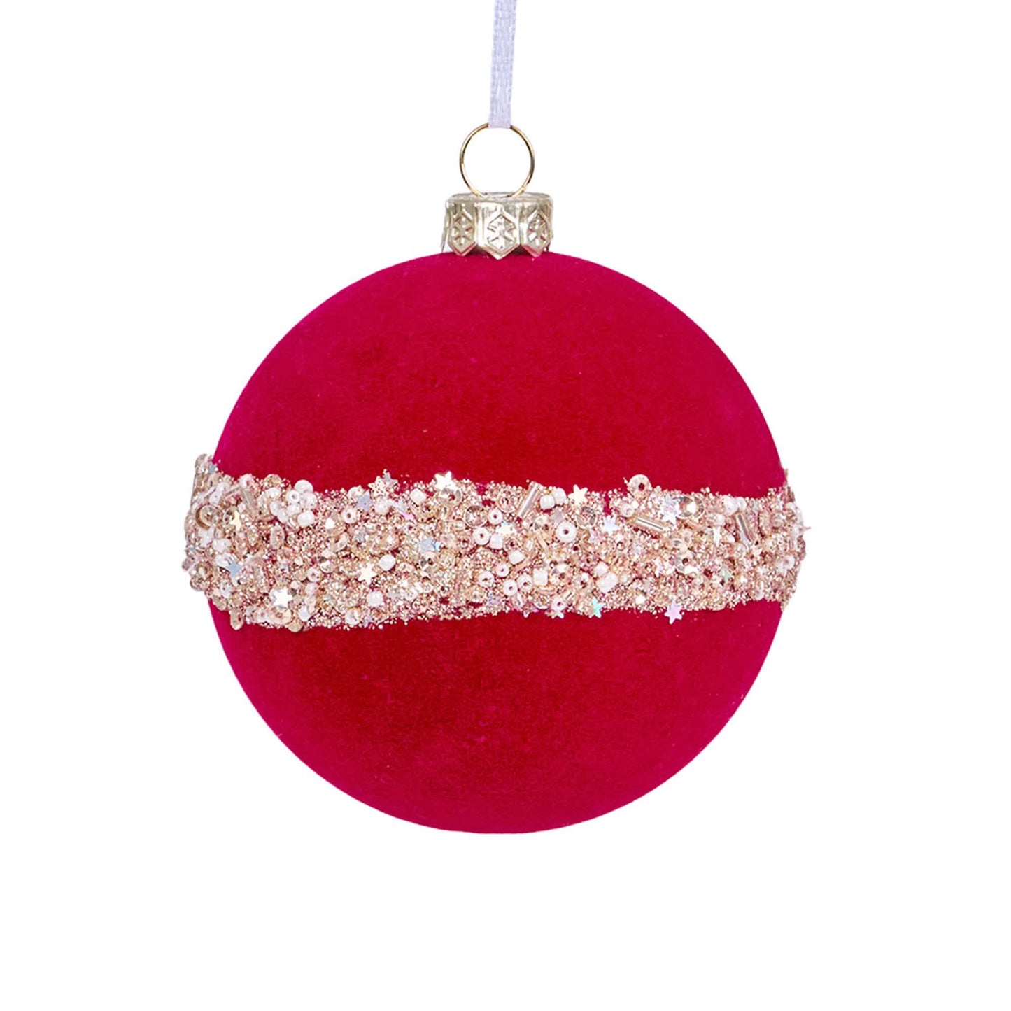 Brighthowl Christmas Velvet Balls With Glitter Accents