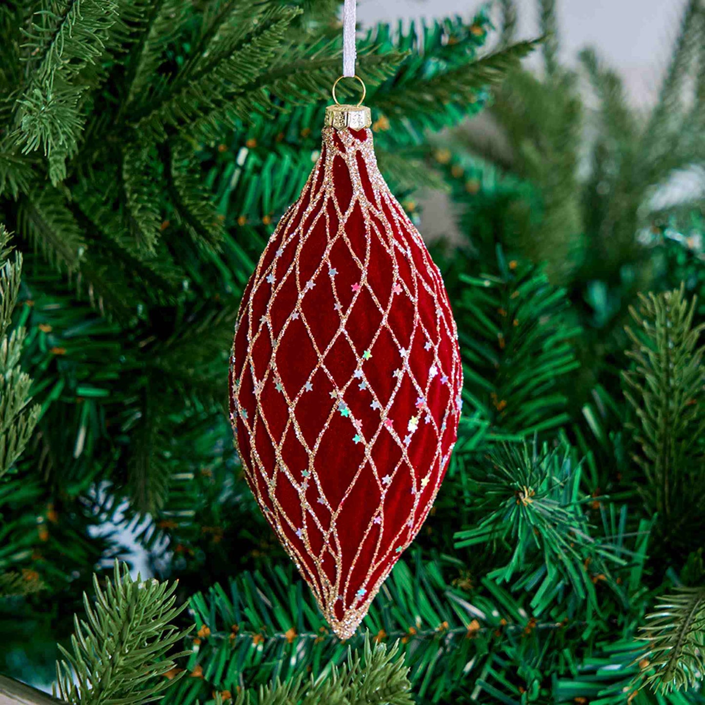 Brighthowl Christmas Velvet Balls With Glitter Accents