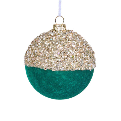 Brighthowl Christmas Velvet Balls With Glitter Accents