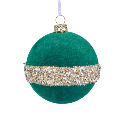 Brighthowl Christmas Velvet Balls With Glitter Accents