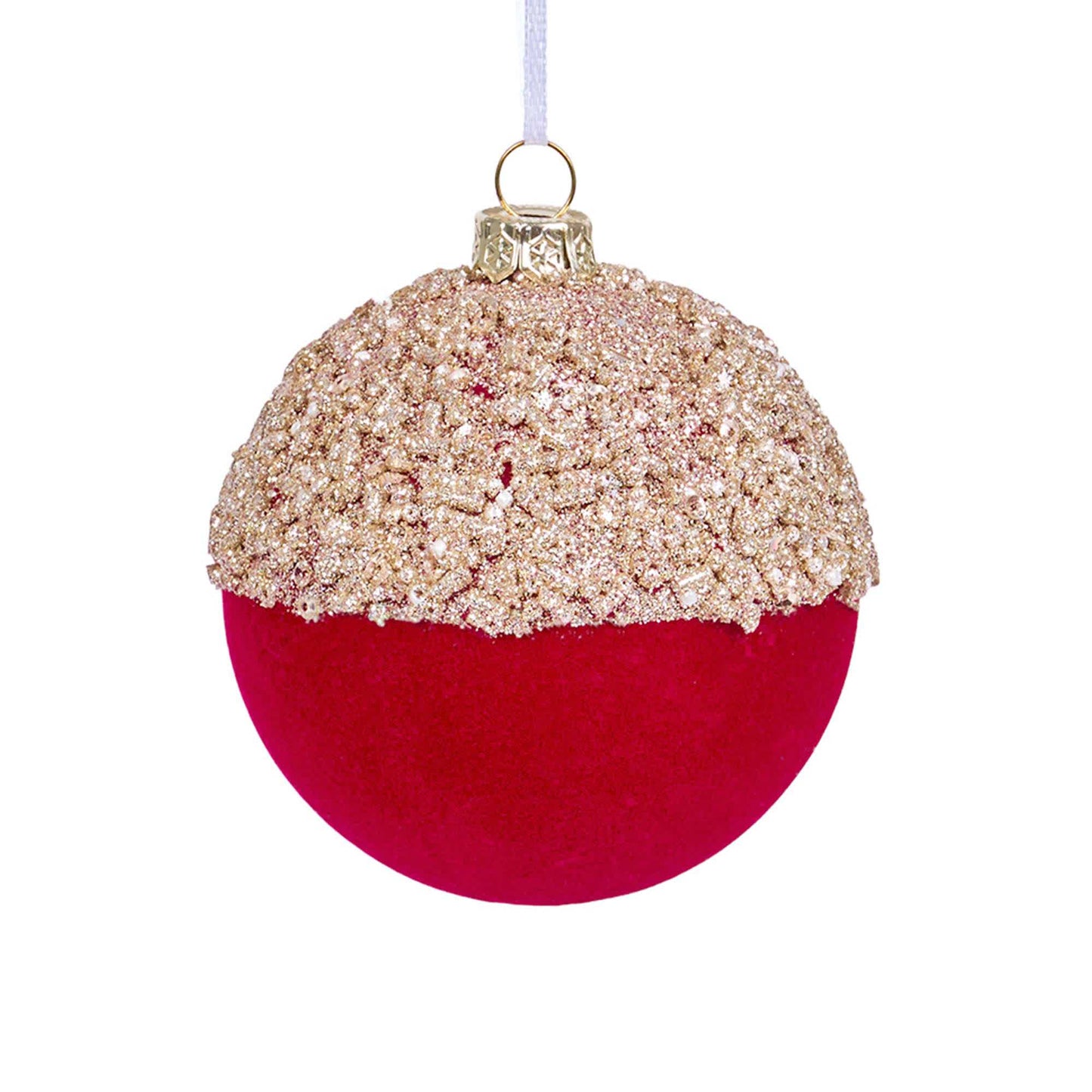 Brighthowl Christmas Velvet Balls With Glitter Accents