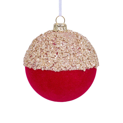 Brighthowl Christmas Velvet Balls With Glitter Accents