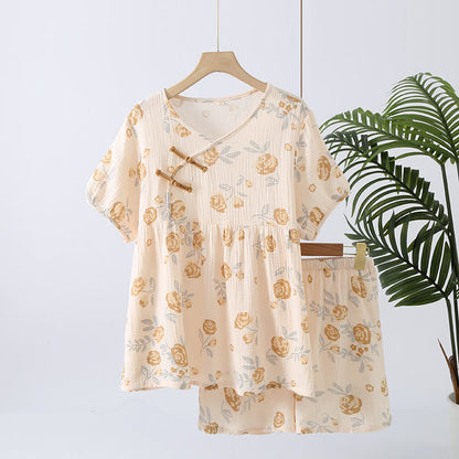 Brighthowl Rustic Rose Cotton Gauze Pajama Set