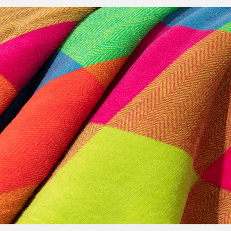 Brighthowl Colorful Plaid Pattern Thick Throw Blanket