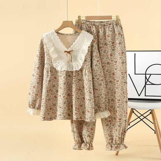 Brighthowl Vintage Rose Garden Cotton Loungewear Set