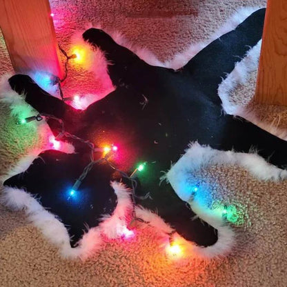 Brighthowl Aunt Bethany's Fried Cat Decorative Fur Trimmed Rug