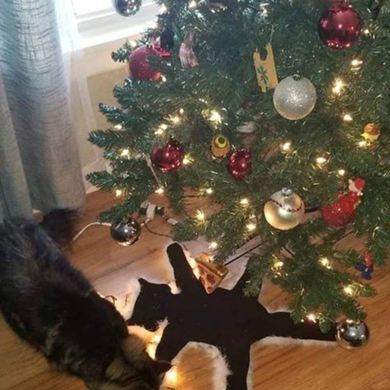 Brighthowl Aunt Bethany's Fried Cat Decorative Fur Trimmed Rug