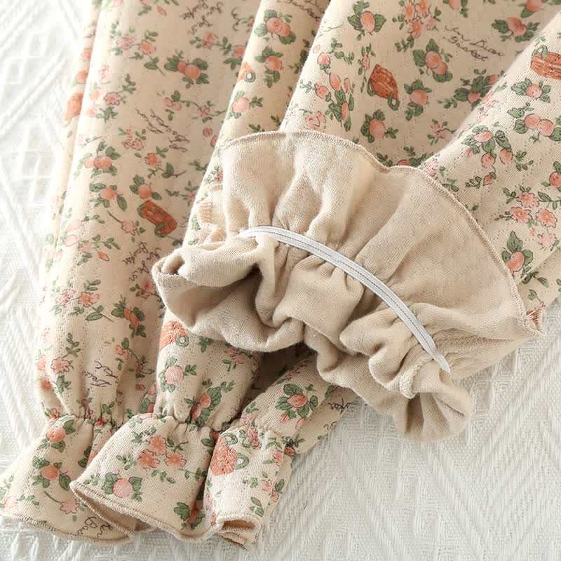 Brighthowl Vintage Rose Garden Cotton Loungewear Set