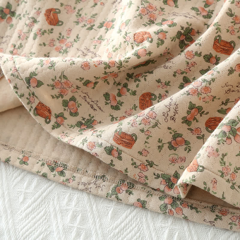 Brighthowl Vintage Rose Garden Cotton Loungewear Set