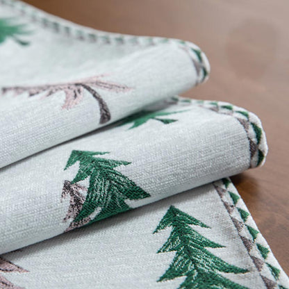 Brighthowl Christmas Tree Table Runner with Tassel